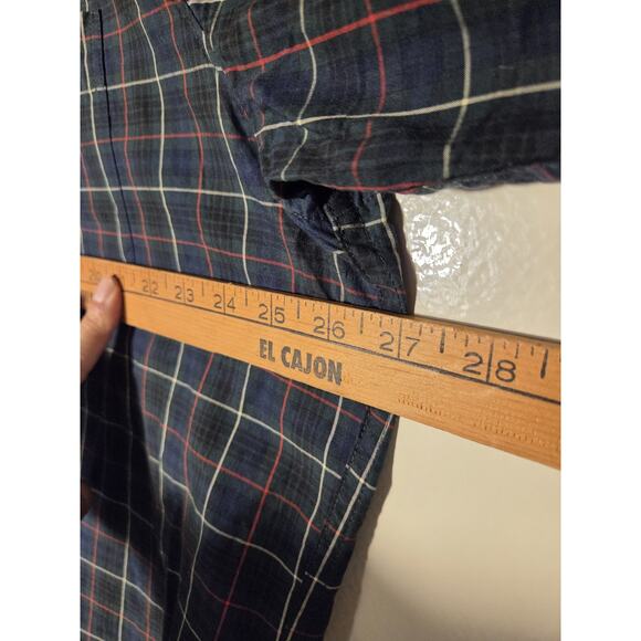 J Crew Classic Button Down Shirt Blue Plaid 100's 2 Ply Yarn Mens XXL - Picture 5 of 8